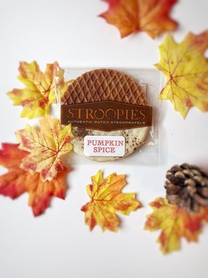 White Chocolate Pumpkin Spice Stroopies Singles - Java Momma